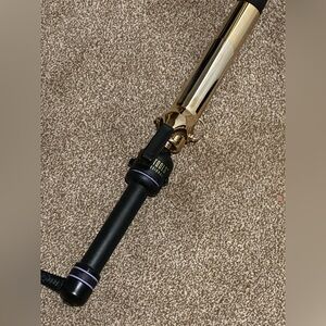 Gold and Black Curling Iron